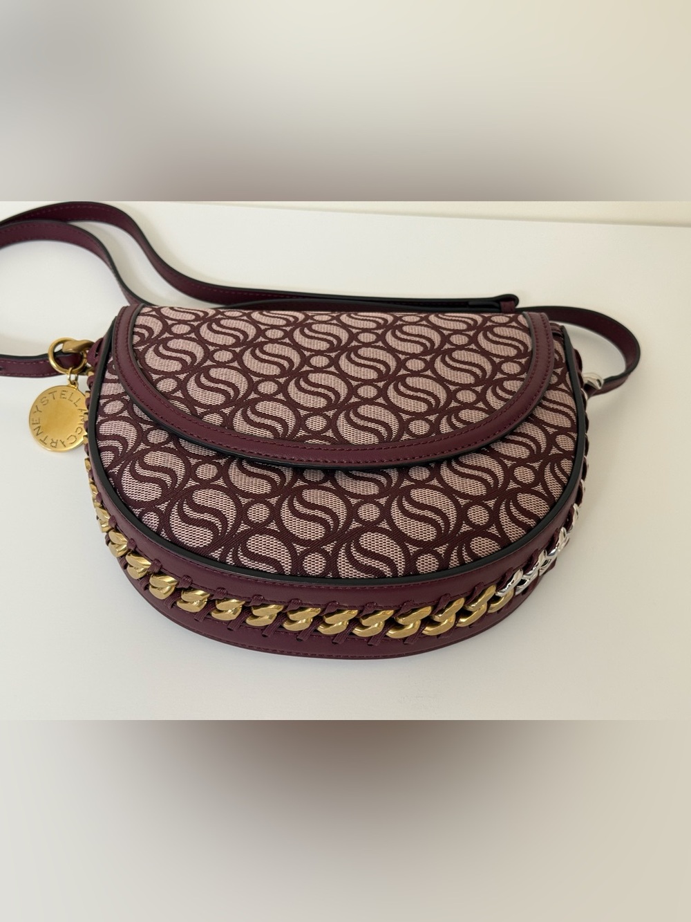 STELLA MCCARTNEY Frayme Medium S-Wave Flap Shoulder Bag - Picture 8 of 15